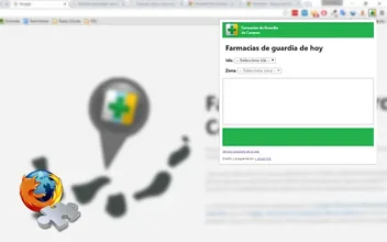 Captura de la extensión de Firefox
